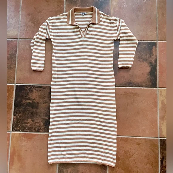 525 Stripe Polo Maxi Dress 🤎 medium - Picture 5 of 9